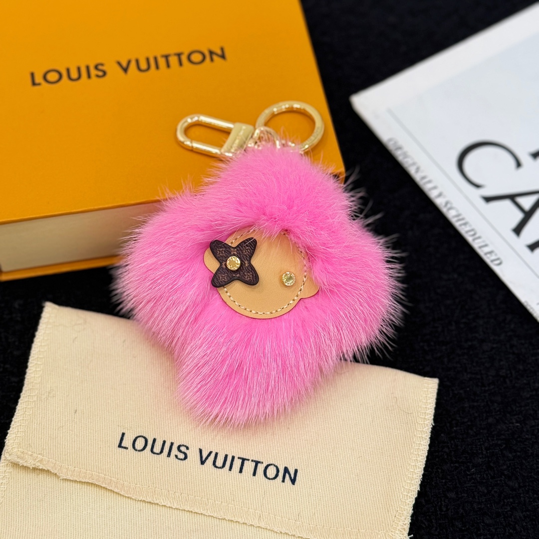 LV Vivienne Fur Key Holder and Bag Charm M01447